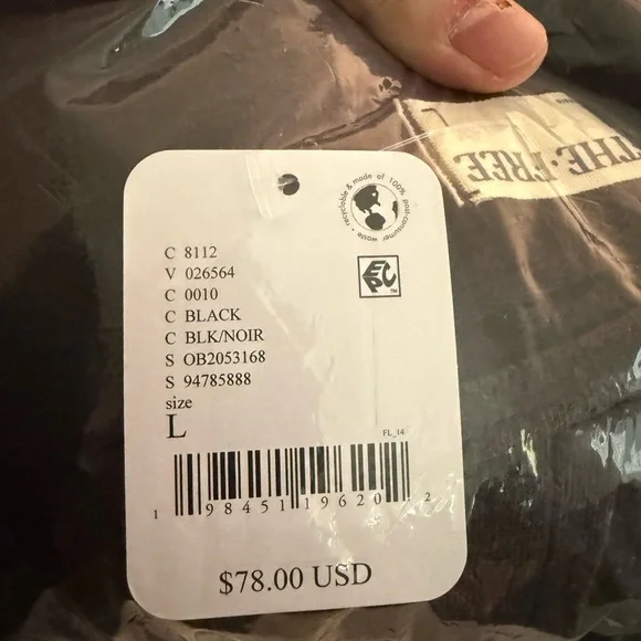 Free People We The Free Hope POINTELLE Henley Charcoal Black Top NWT M L XL - Picture 13 of 15